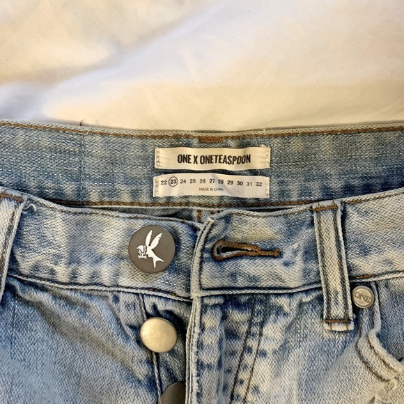 One Teaspoon Hendrixe Bandits Shorts Size 23 - Picture 3 of 4